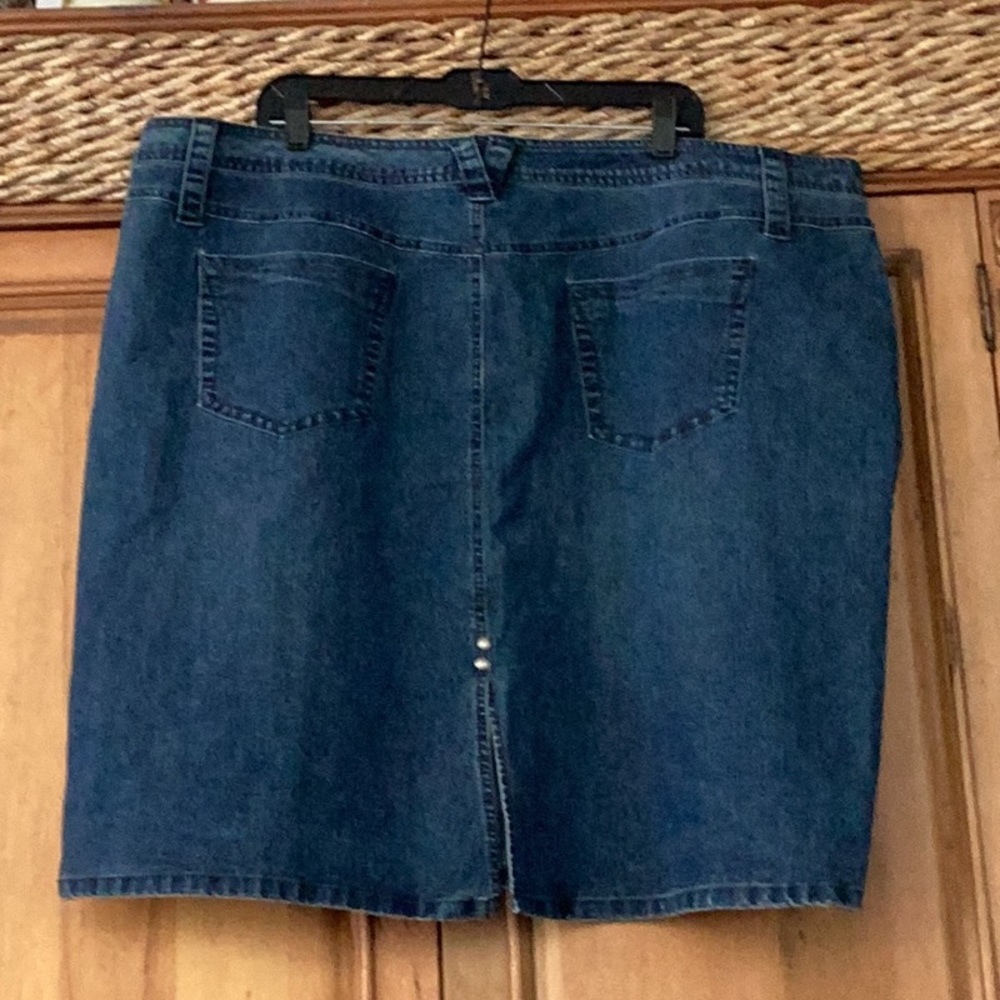 🦋NWOT Avenue Jeans So Fun Size 26 Awesome Denim Skirt Wardrobe Must Have 🦋 - Picture 6 of 9
